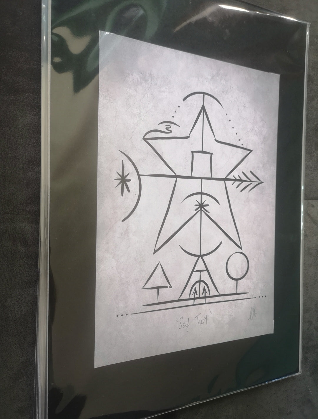 Feng Shui Helpful People Symbol Print | North West Energy Art for Blessings, Guidance & Synchronicity