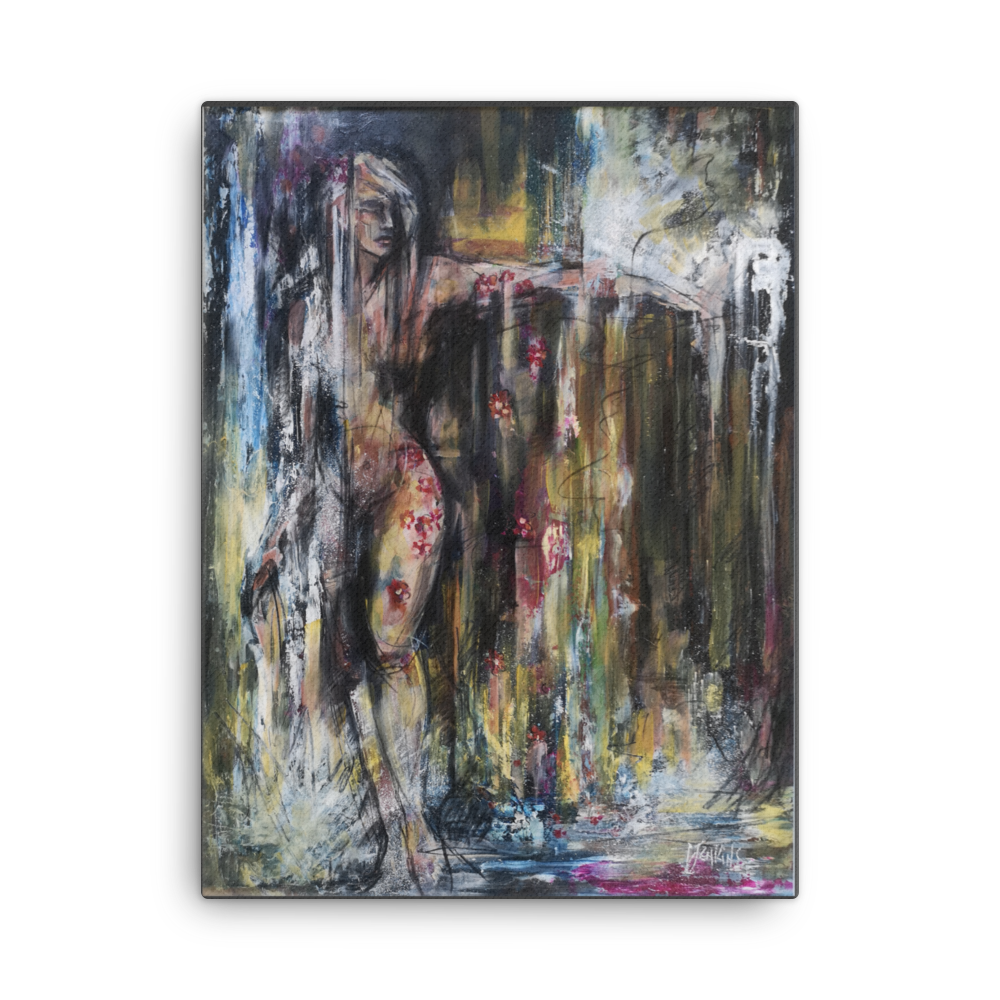 Spiritual Painting - She Let's the Light Shine Through - Deep Edge Canvas Print