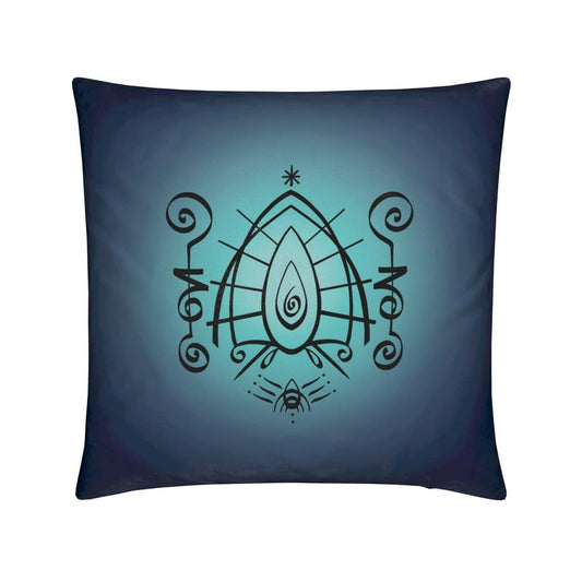Soul Comfort Cushion - Blue Stillness - Vibrational Alignment Art