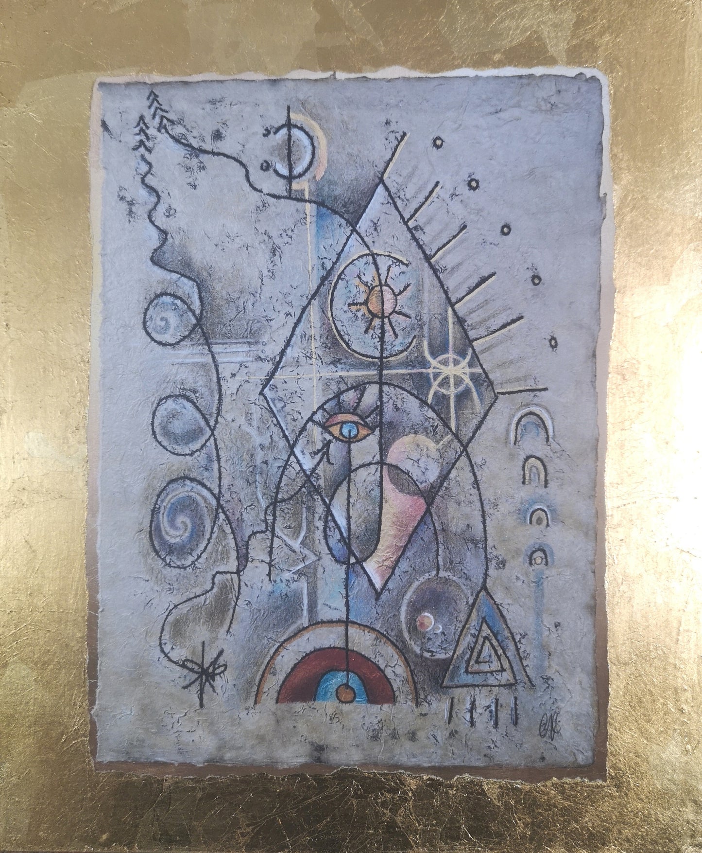 Activation Alignment - Knowing - Wood Panel with Gold Leaf