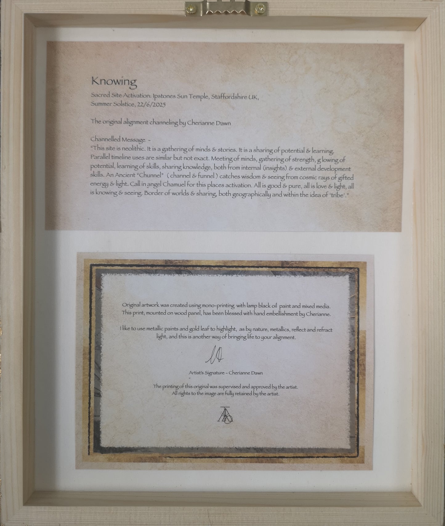 Activation Alignment - Inspiration - Wood Panel with Gold Leaf