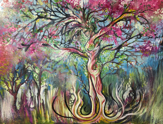 Spiritual Painting - Mother Beltane - Deep Edge Canvas Print