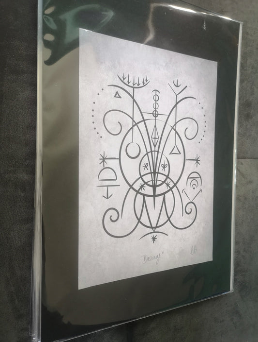 Feng Shui Helpful People Symbol Print | North West Energy Art for Blessings, Guidance & Synchronicity