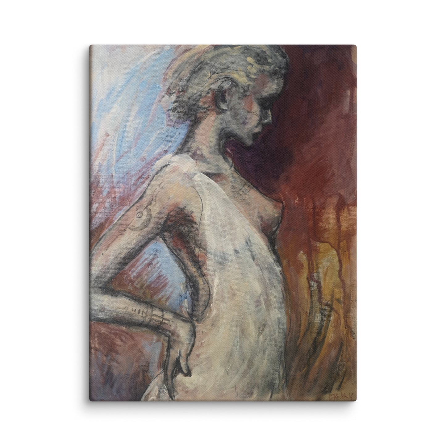 Spiritual Painting - Aemilia (Keeper of the Flame) - Deep Edge Canvas Print