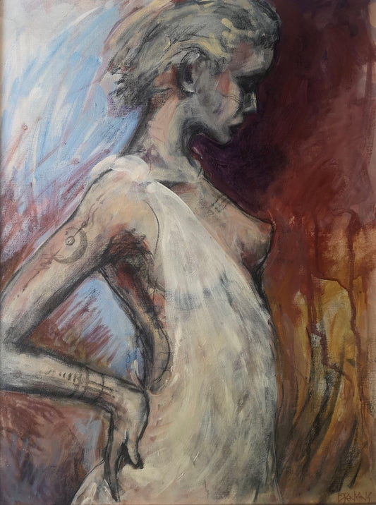 Spiritual Painting - Aemilia (Keeper of the Flame) - Deep Edge Canvas Print